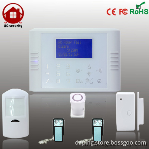 Quad Band GSM + PSTN Dual Network Touch Keypad Wireless Home Burglar Alarm System with CE